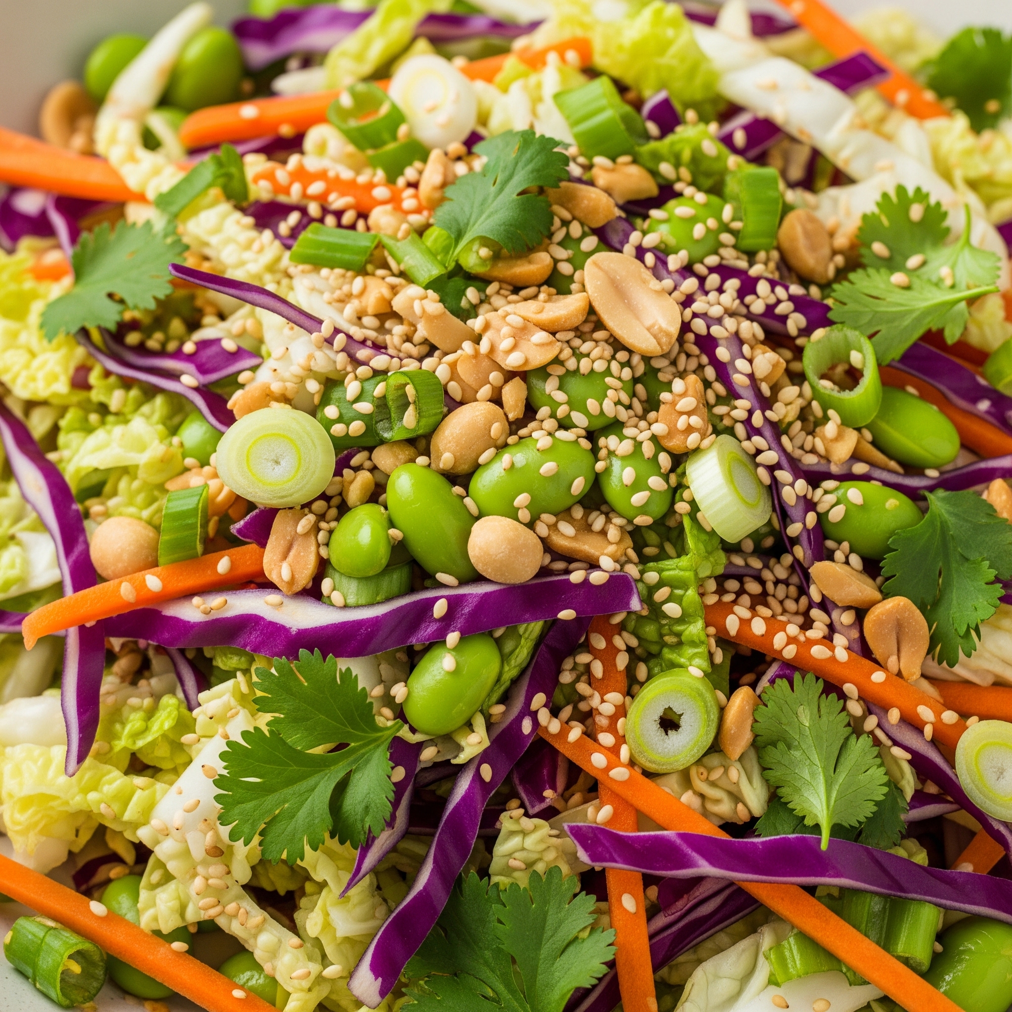 Asian Slaw with Peanut Dressing