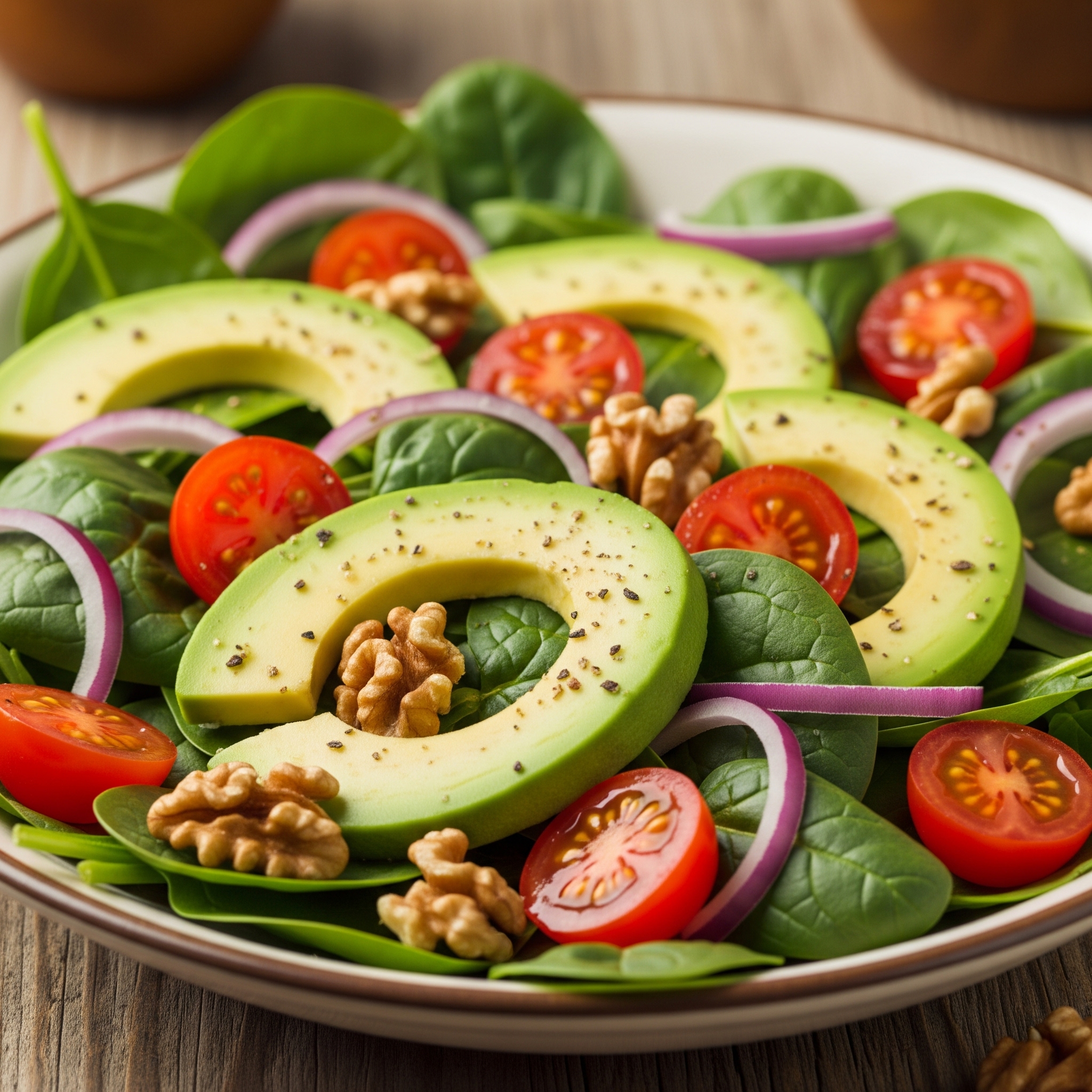 Avocado Spinach Salad